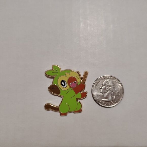 Pokemon TCG Grookey Enamel Pin Official Nintendo Collectible Badge Figure - Picture 2 of 3